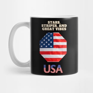 Stars, Stripes, and Great Vibes Mug